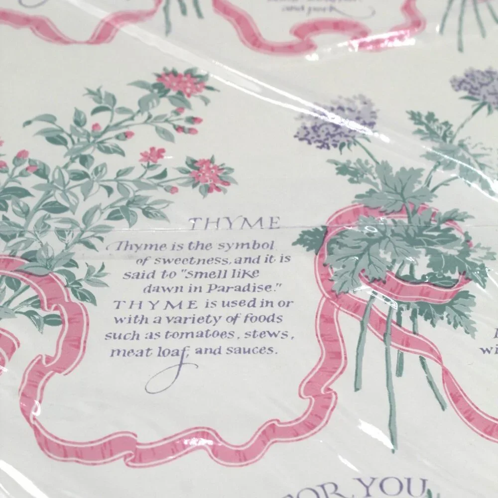 Vintage Wrapping Paper Bridal Shower Herbs American Greetings 1 Sheet Gift Wrap